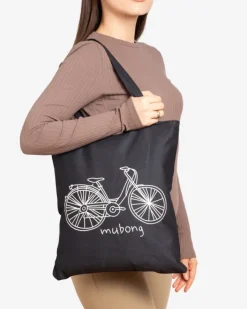 Materiałowe^Royalfashion Materiałowa torba z białym nadrukiem