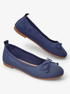 Baleriny Klasyczne^Royalfashion Materiałowe damskie baleriny Magger Jasnoniebieski