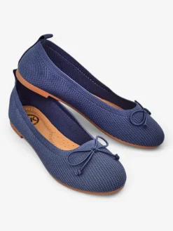 Baleriny Klasyczne^Royalfashion Materiałowe damskie baleriny Magger Jasnoniebieski