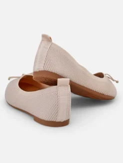 Baleriny Klasyczne^Royalfashion Materiałowe damskie baleriny Magger beżowy