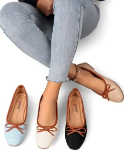 Baleriny Klasyczne^Royalfashion Matowe damskie baleriny Saaferr Jasnoniebieski