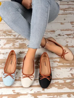 Baleriny Klasyczne^Royalfashion Matowe damskie baleriny Saaferr Jasnoniebieski