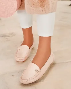 Półbuty|Mokasyny Na Płaskiej Podeszwie^Royalfashion Mokasyny damskie Verobi Jasnoróżowy