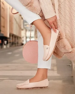 Półbuty|Mokasyny Na Płaskiej Podeszwie^Royalfashion Mokasyny damskie Verobi Jasnoróżowy