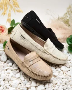 Półbuty|Mokasyny Na Płaskiej Podeszwie^Royalfashion Mokasyny damskie Nicotta złoty