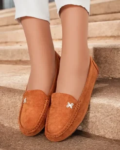 Półbuty|Mokasyny Na Płaskiej Podeszwie^Royalfashion Mokasyny damskie Verobi Camel