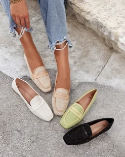 Mokasyny Na Płaskiej Podeszwie|Półbuty^Royalfashion Mokasyny damskie Erris beżowy