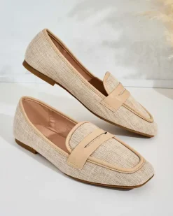 Mokasyny Na Płaskiej Podeszwie|Półbuty^Royalfashion Mokasyny damskie Erris beżowy