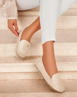 Półbuty|Mokasyny Na Płaskiej Podeszwie^Royalfashion Mokasyny damskie Verobi beżowy