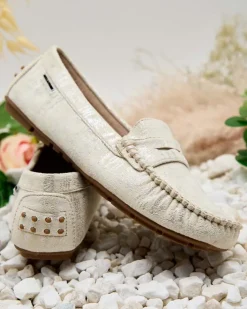 Półbuty|Mokasyny Na Płaskiej Podeszwie^Royalfashion Mokasyny damskie Nicotta srebrny