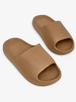 Klapki^Royalfashion Męskie gumowe klapki Izeld jasny brązowy