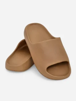 Klapki^Royalfashion Męskie gumowe klapki Izeld jasny brązowy