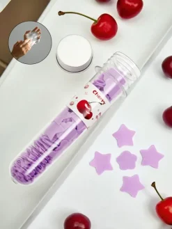 Artykuły Chemiczne|Higiena I Zdrowie^Royalfashion Mydełko papierowe do podróży w gwiazdki Cherry fioletowy