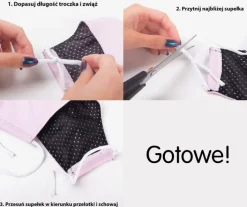 Produkty Ochronne|Maseczki^Royalfashion Niebieska 3 warstwowa maseczka ochronna na twarz Niebieski