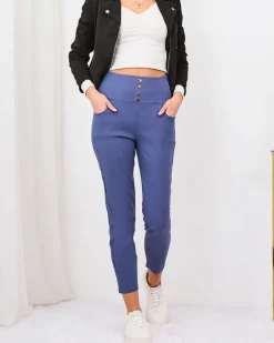 Legginsy / Tregginsy^Royalfashion e damskie spodnie typu tregginsy niebieski