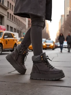 Śniegowce|Trapery^Royalfashion Śniegowce damskie Bomion gołębi szary