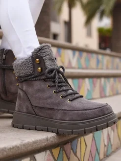 Śniegowce|Trapery^Royalfashion Śniegowce damskie Bomion gołębi szary