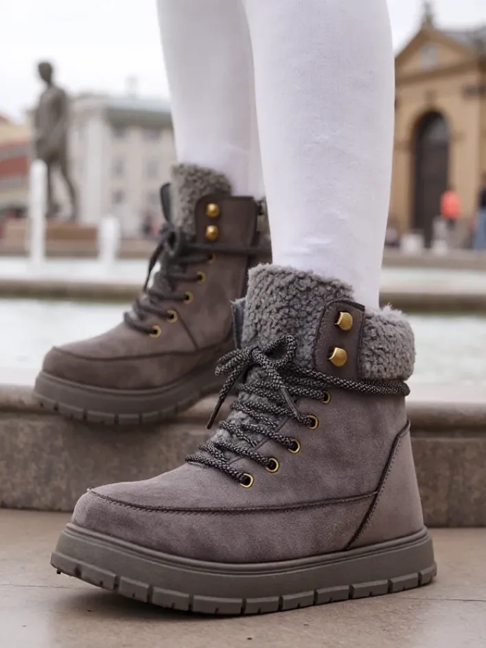 Śniegowce|Trapery^Royalfashion Śniegowce damskie Bomion gołębi szary