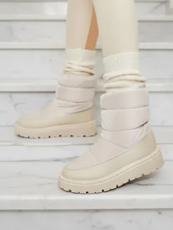 Śniegowce|Botki Z Grubym Ociepleniem^Royalfashion Śniegowce damskie Alhaya beżowy