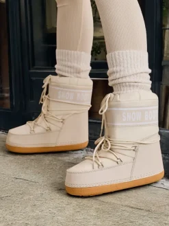 Śniegowce|Botki Z Delikatnym Ociepleniem^Royalfashion Śniegowce damskie ze ściągaczem Soblesia beżowy