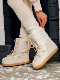 Śniegowce|Botki Z Delikatnym Ociepleniem^Royalfashion Śniegowce damskie ze ściągaczem Soblesia beżowy