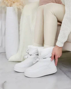 Śniegowce|Botki Z Grubym Ociepleniem^Royalfashion Śniegowce damskie Alinnia biały