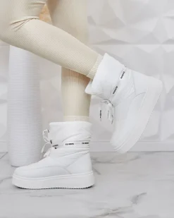 Śniegowce|Botki Z Grubym Ociepleniem^Royalfashion Śniegowce damskie Alinnia biały