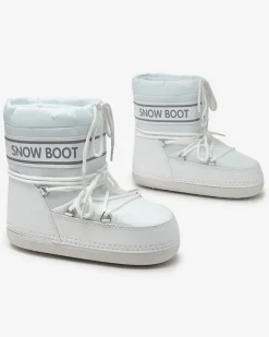 Śniegowce|Botki Z Delikatnym Ociepleniem^Royalfashion Śniegowce damskie ze ściągaczem Soblesia biały