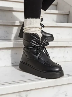 Śniegowce|Botki Z Grubym Ociepleniem^Royalfashion Śniegowce damskie Alinnia czarny