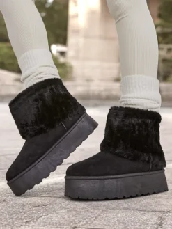 Śniegowce|Botki Z Delikatnym Ociepleniem^Royalfashion Śniegowce damskie Rozzoy czarny