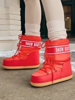 Śniegowce|Botki Z Delikatnym Ociepleniem^Royalfashion Śniegowce damskie ze ściągaczem Soblesia czerwony