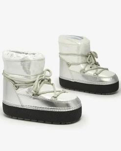 Śniegowce|Botki Z Delikatnym Ociepleniem^Royalfashion Śniegowce damskie sznurowane Yevnoie srebrny