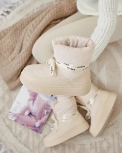 Śniegowce|Botki Z Grubym Ociepleniem^Royalfashion Śniegowce damskie Alinnia beżowy