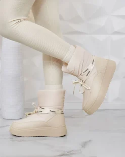 Śniegowce|Botki Z Grubym Ociepleniem^Royalfashion Śniegowce damskie Alinnia beżowy