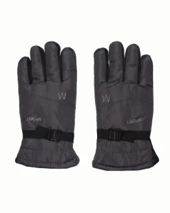 Rękawiczki^Royalfashion Ocieplane rękawice męskie z regulacją w nadgarstku gołębi szary