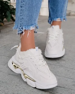 Ocieplane|Sneakersy^Royalfashion Ocieplane sneakersy damskie Noxxic biały