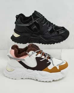 Ocieplane|Sneakersy^Royalfashion Ocieplane sneakersy damskie Cyrenna czarny