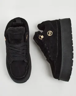 Ocieplane|Sneakersy^Royalfashion Ocieplane sneakersy damskie Zoovi czarny