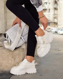 Ocieplane|Sneakersy^Royalfashion Ocieplane sneakersy damskie Losgos beżowy