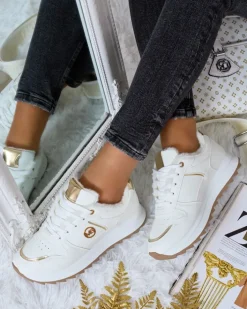 Ocieplane|Sneakersy^Royalfashion Ocieplane sneakersy damskie z futerkiem Boris biały