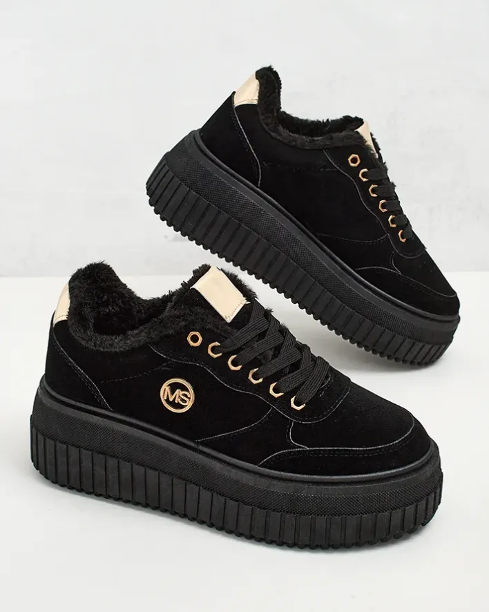 Ocieplane|Sneakersy^Royalfashion Ocieplane sneakersy damskie z futerkiem Nozii