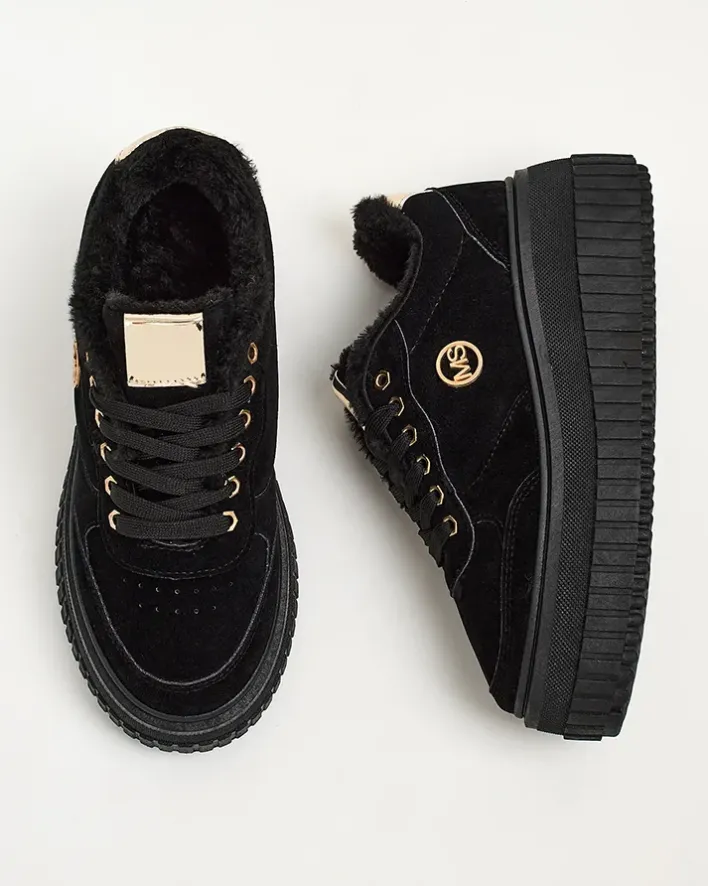 Ocieplane|Sneakersy^Royalfashion Ocieplane sneakersy damskie z futerkiem Nozii