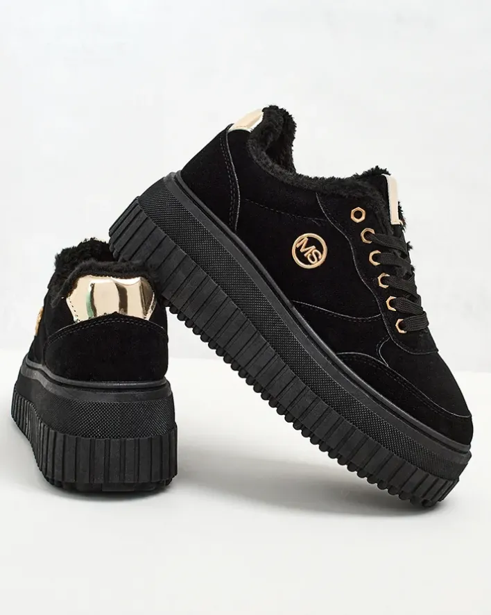 Ocieplane|Sneakersy^Royalfashion Ocieplane sneakersy damskie z futerkiem Nozii