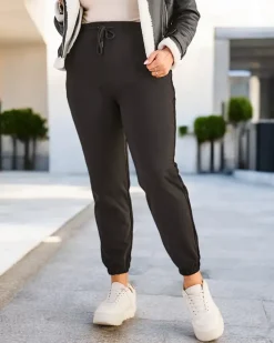 Spodnie Dresowe|Plus Size^Royalfashion Ocieplane spodnie dresowe damskie PLUS SIZE czarny
