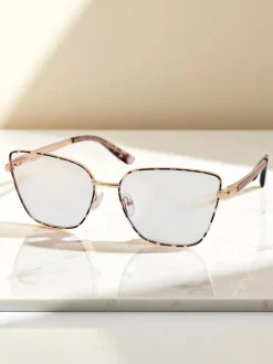 Okulary Przeciwsłoneczne^Royalfashion Okulary przeciwsłoneczne w kwadracie lekko przyciemnione Olattes brązowy