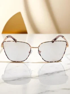 Okulary Przeciwsłoneczne^Royalfashion Okulary przeciwsłoneczne w kwadracie lekko przyciemnione Olattes brązowy