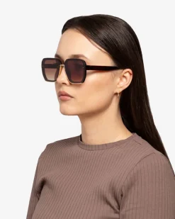 Okulary Przeciwsłoneczne^Royalfashion Okulary przeciwsłoneczne kwadratowe brązowy