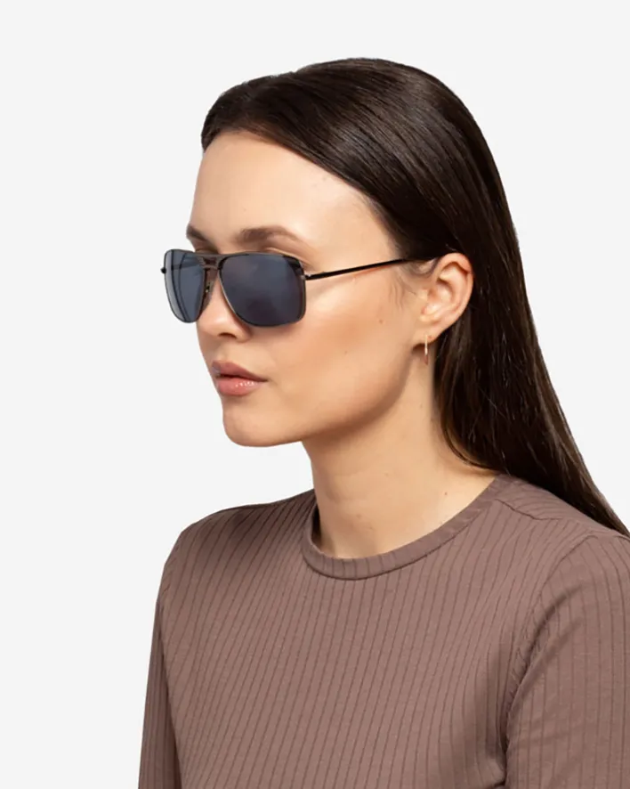 Okulary Przeciwsłoneczne|Okulary Przeciwsłoneczne^Royalfashion Okulary przeciwsłoneczne w grafitowejj oprawce gołębi szary