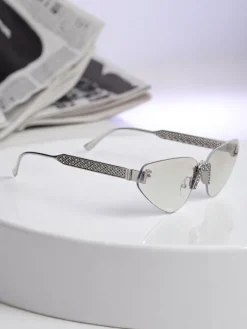 Okulary Przeciwsłoneczne^Royalfashion Okulary przeciwsłoneczne w stylu vintage Vera srebrny