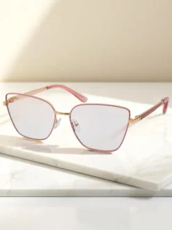 Okulary Przeciwsłoneczne^Royalfashion Okulary przeciwsłoneczne w kwadracie lekko przyciemnione Olattes różowy